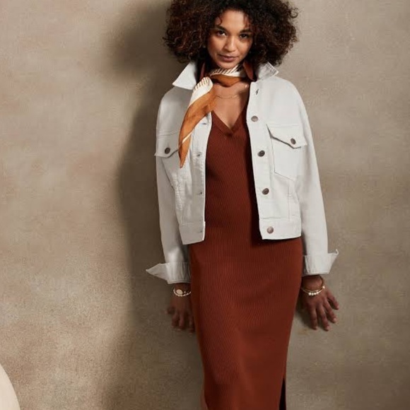 Abercrombie & Fitch White Denim Jacket - Picture 2 of 8